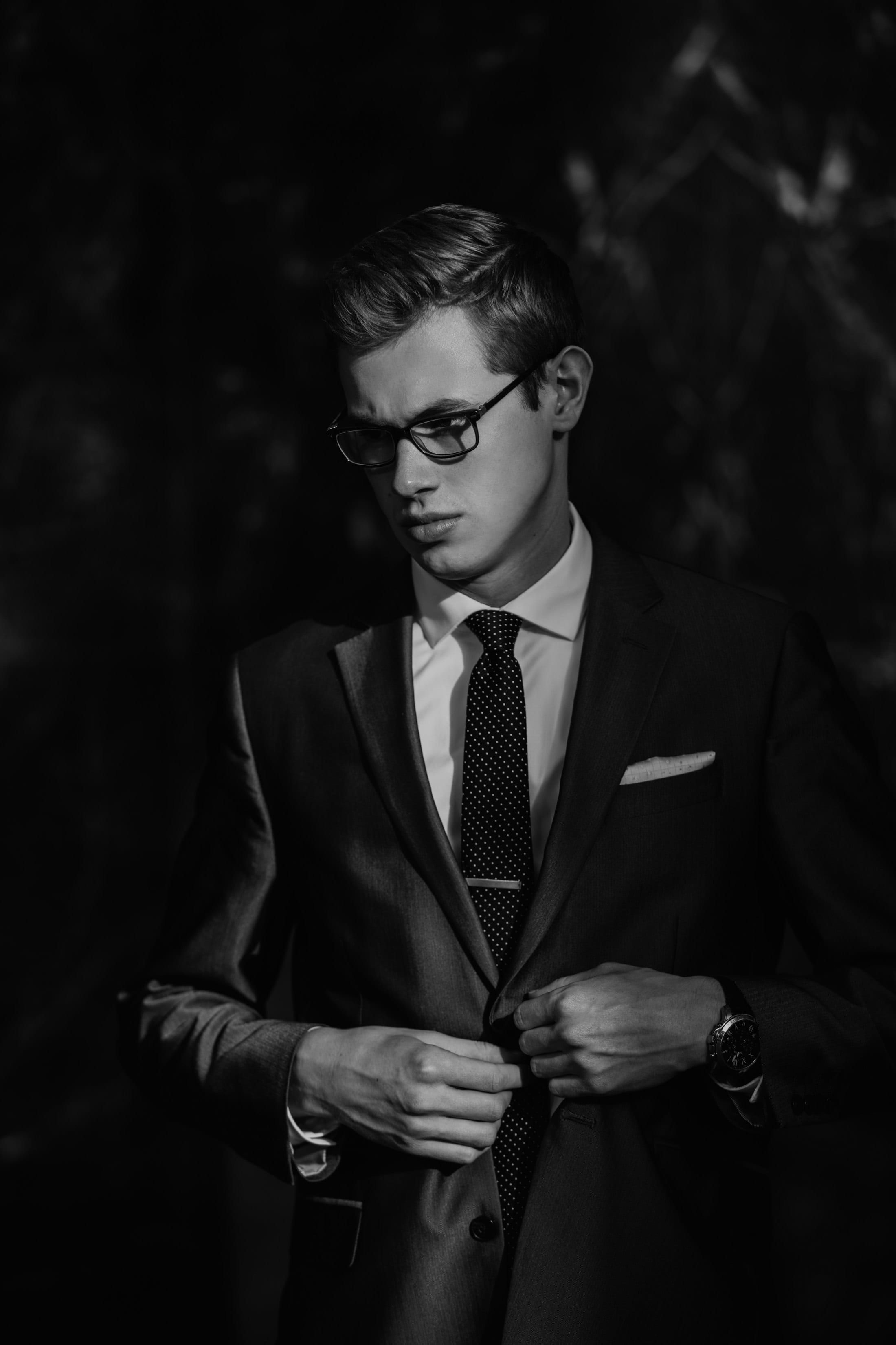 A man in a tuxedo